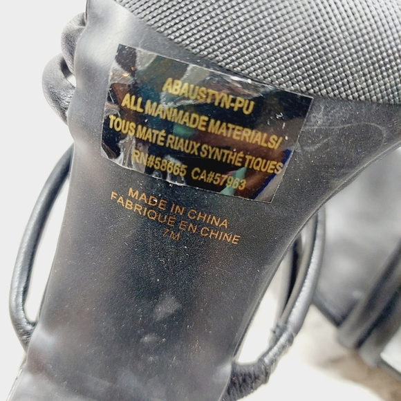 New Abound Austry Black Tubular Strappy Heeled Sandal i567 - Picture 10 of 11